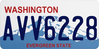 WA license plate AVV6228