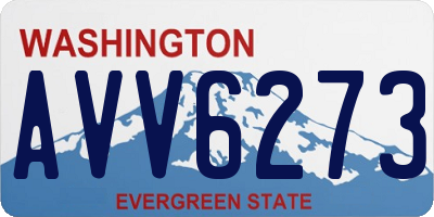 WA license plate AVV6273