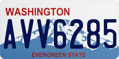 WA license plate AVV6285