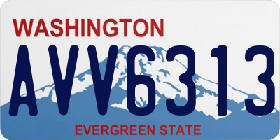 WA license plate AVV6313