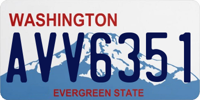 WA license plate AVV6351
