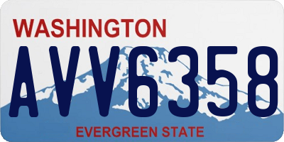 WA license plate AVV6358