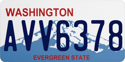 WA license plate AVV6378
