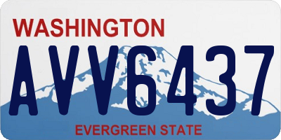 WA license plate AVV6437