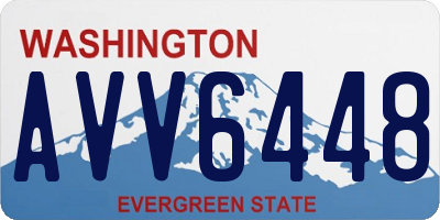 WA license plate AVV6448