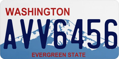 WA license plate AVV6456