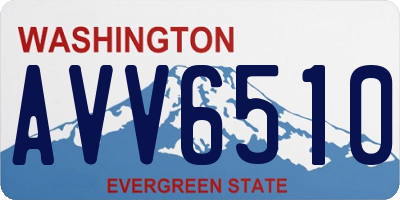 WA license plate AVV6510