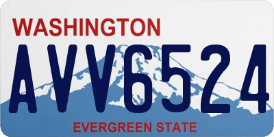 WA license plate AVV6524