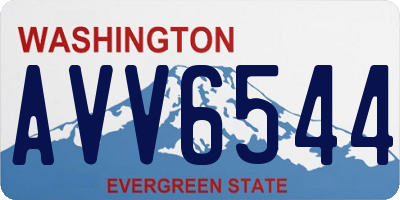 WA license plate AVV6544