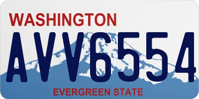 WA license plate AVV6554