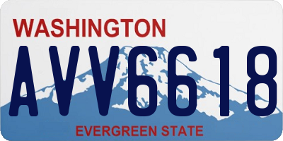 WA license plate AVV6618