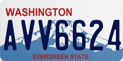 WA license plate AVV6624