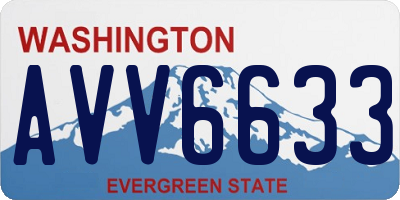 WA license plate AVV6633