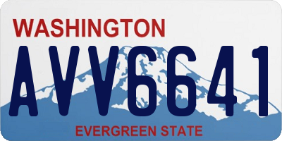 WA license plate AVV6641