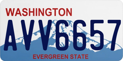 WA license plate AVV6657