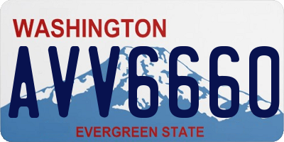 WA license plate AVV6660