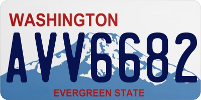 WA license plate AVV6682