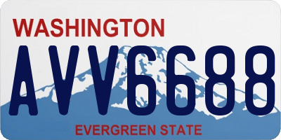 WA license plate AVV6688