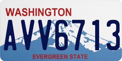 WA license plate AVV6713
