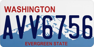 WA license plate AVV6756