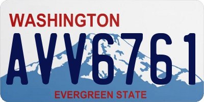 WA license plate AVV6761