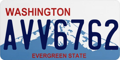 WA license plate AVV6762