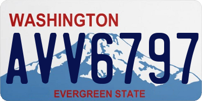 WA license plate AVV6797