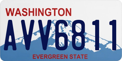 WA license plate AVV6811