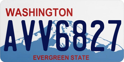 WA license plate AVV6827