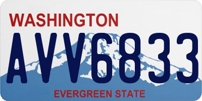 WA license plate AVV6833