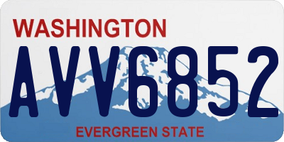 WA license plate AVV6852