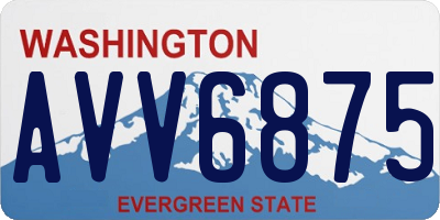 WA license plate AVV6875