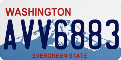 WA license plate AVV6883