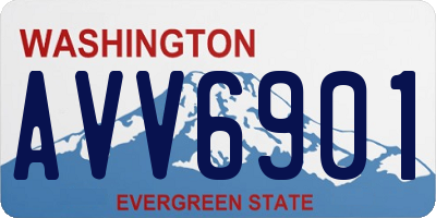 WA license plate AVV6901