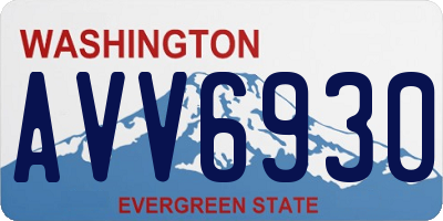 WA license plate AVV6930