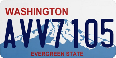 WA license plate AVV7105