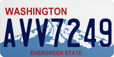 WA license plate AVV7249