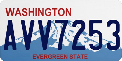 WA license plate AVV7253