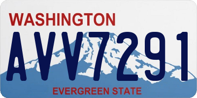 WA license plate AVV7291