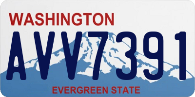 WA license plate AVV7391