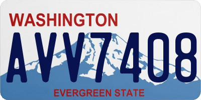 WA license plate AVV7408