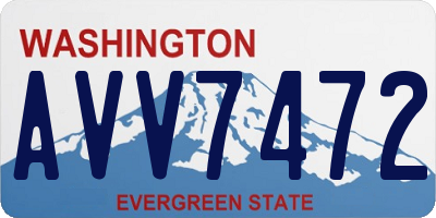 WA license plate AVV7472