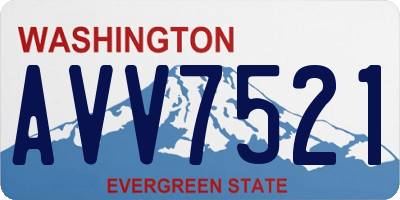 WA license plate AVV7521