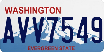 WA license plate AVV7549