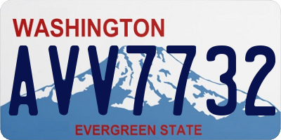 WA license plate AVV7732