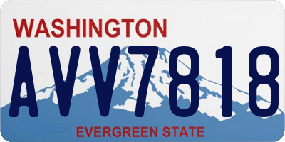 WA license plate AVV7818