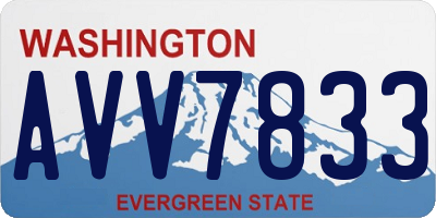 WA license plate AVV7833