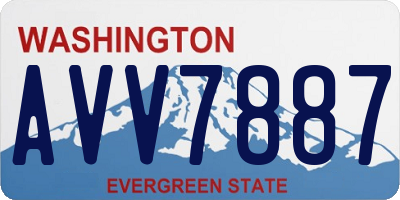 WA license plate AVV7887