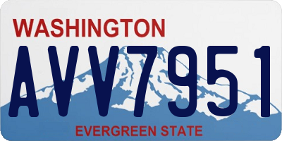 WA license plate AVV7951