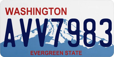 WA license plate AVV7983